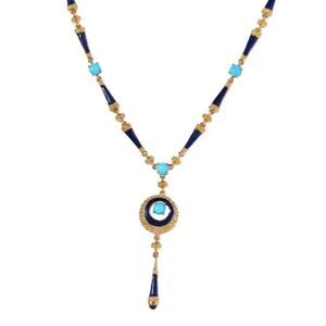 NWT Sleeping Beauty Gold Plate .925 Silver Necklace